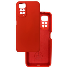 Чехол накладка Silicone Cover Soft Touch ЗК Xiaomi Redmi Note 11 4G красный