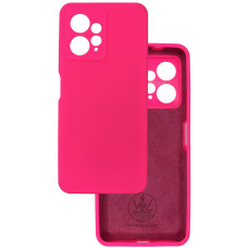 Чехол накладка Silicone Cover Soft Touch ЗК  Xiaomi Redmi Note 12 4G Фуксия