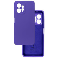 Чехол накладка Silicone Cover Soft Touch ЗК  Xiaomi Redmi Note 12 4G ультрафиолет