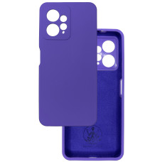 Чехол накладка Silicone Cover Soft Touch ЗК  Xiaomi Redmi Note 12 4G ультрафиолет