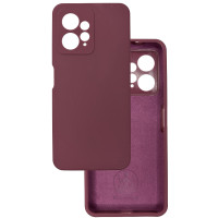 Чехол накладка Silicone Cover Soft Touch ЗК Xiaomi Redmi Note 12 4G бордовый