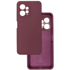 Чехол накладка Silicone Cover Soft Touch ЗК Xiaomi Redmi Note 12 4G бордовый