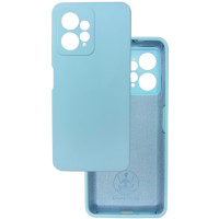 Чехол накладка Silicone Cover Soft Touch ЗК Xiaomi Redmi Note 12 4G светло-голубой