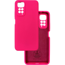 Чехол накладка Silicone Cover Soft Touch ЗК Xiaomi Redmi Note 11 4G фуксия