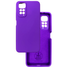 Чехол накладка Silicone Cover Soft Touch ЗК Xiaomi Redmi Note 11 4G ультрафиолет