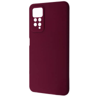 Чехол накладка Silicone Cover Soft Touch ЗК Xiaomi Redmi Note 11 4G бордовый