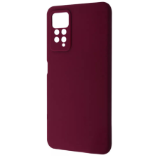 Чехол накладка Silicone Cover Soft Touch ЗК Xiaomi Redmi Note 11 4G бордовый