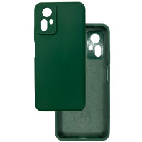 Чехол накладка Silicone Cover Soft Touch ЗК Xiaomi Redmi Note 12S темно-зеленый
