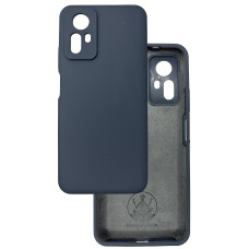 Чехол накладка Silicone Cover Soft Touch ЗК Xiaomi Redmi Note 12S темно-серый