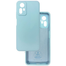 Чехол накладка Silicone Cover Soft Touch ЗК Xiaomi Redmi Note 12S светло-голубой
