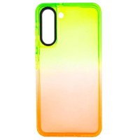Чехол накладка Sunny Gradient Samsung S21 FE оранжево-салатовый