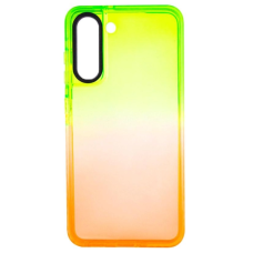 Чохол накладка Sunny Gradient Samsung S21 FE помаранчево-салатовий