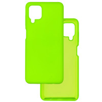 Чехол накладка Silicone Cover Soft Touch ЗК Samsung A12 Зеленый неон