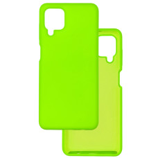 Чехол накладка Silicone Cover Soft Touch ЗК Samsung A12 Зеленый неон