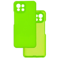 Чехол накладка Silicone Cover Soft Touch ЗК Xiaomi Mi 11 lite зеленый неон