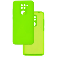 Чохол накладка Silicone Cover Soft Touch ЗК Xiaomi Redmi Note 9 Зеленый неон
