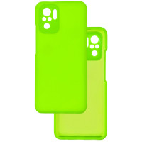 Чохол накладка Silicone Cover Soft Touch ЗК Xiaomi Redmi Note 10 (4G) / 10S / Poco M5s Зеленый неон