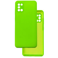 Чехол накладка Silicone Cover Soft Touch ЗК Samsung A31 Зеленый неон