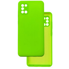 Чехол накладка Silicone Cover Soft Touch ЗК Samsung A31 Зеленый неон