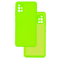 Чохол накладка Silicone Cover Soft Touch ЗК Samsung A51 Зелений неон