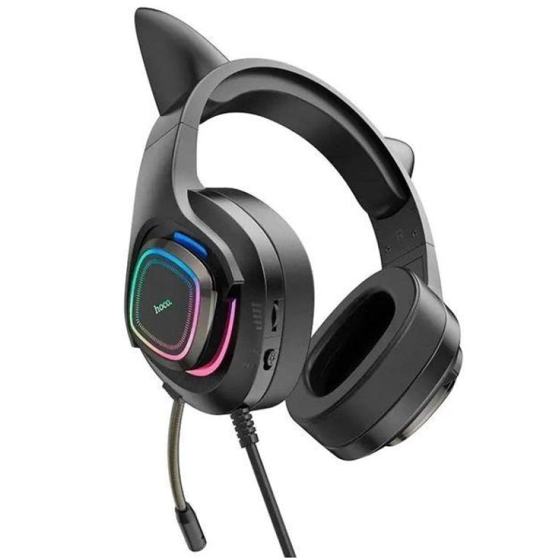 Наушники Hoco W107 Cute cat ear черные