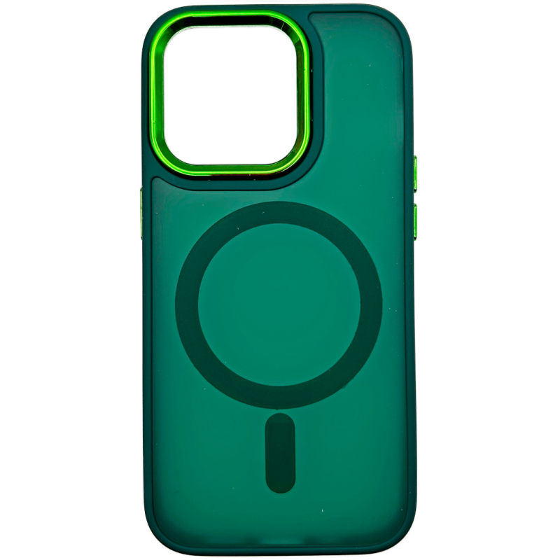 Чехол накладка Space Color with MagSafe iPhone 15 Pro Зеленый