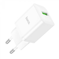 Мережний адаптер Hoco N26 Maxim single port QC3.0 charger (EU) White