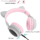 Наушники Bluetooth CAT Ear Hoco W27 с подсветкой Grey
