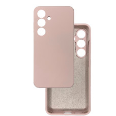 Чехол накладка Silicone Cover Soft Touch ЗК Samsung S24 Plus / S25 Plus Пудра