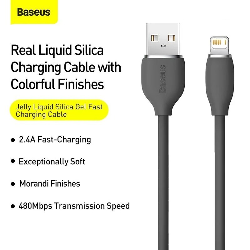 Кабель USB-C to Lightning Baseus Jelly Liquid Silica Gel 20W 1.2m