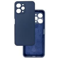 Чехол накладка Silicone Cover Soft Touch ЗК Xiaomi Redmi 12 4G темно-синий