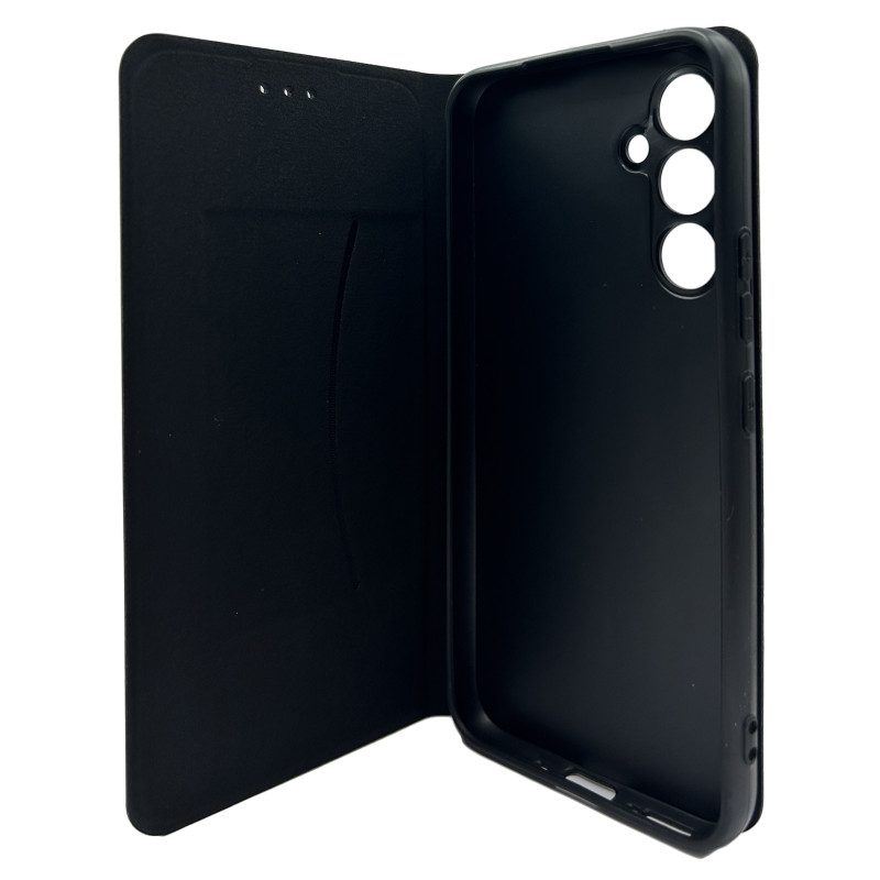 Чехол книжка кожаная Mustang Samsung A54 черный