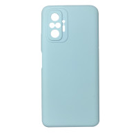 Чехол накладка Silicone Cover Soft Touch ЗК Xiaomi Redmi Note 10 Pro / Max голубой