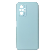 Чехол накладка Silicone Cover Soft Touch ЗК Xiaomi Redmi Note 10 Pro / Max голубой