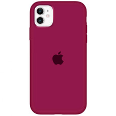 Чехол Silicone Case iPhone 11 бордовый