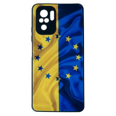 Чохол накладка Art Case Glass Xiaomi Redmi Note 10 (4G) / 10S / Poco M5s  Прапор