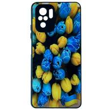 Чохол накладка Art Case Glass Xiaomi Redmi Note 10 (4G) / 10S / Poco M5s  Тюльпани