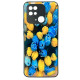 Чехол накладка Art Case Glass Xiaomi Redmi 10С / Poco C40 Тюльпаны