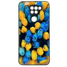 Чохол накладка Art Case Glass Xiaomi Redmi Note 9 Тюльпани
