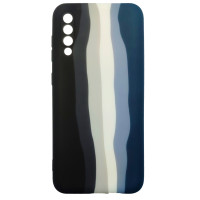 Чохол Silicone Case Samsung A50 Rainbow чорний