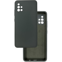 Чохол накладка Silicone Cover Soft Touch ЗК Samsung A51 Темно-сірий