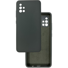 Чохол накладка Silicone Cover Soft Touch ЗК Samsung A51 Темно-сірий