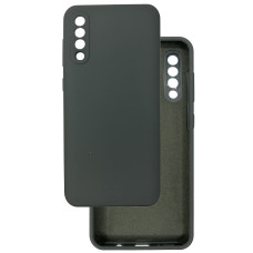 Чехол накладка Silicone Cover Soft Touch ЗК Samsung A50 / A30s Темно-серый