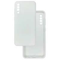 Чехол накладка Silicone Cover Soft Touch ЗК Samsung A50 / A30s Белый