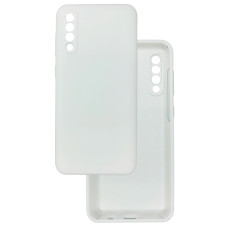 Чехол накладка Silicone Cover Soft Touch ЗК Samsung A50 / A30s Белый