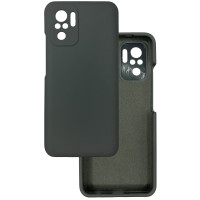 Чехол накладка Silicone Cover Soft Touch ЗК Xiaomi Redmi Note 10 (4G) / 10S / Poco M5s темно-серый