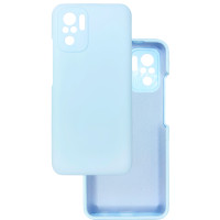 Чохол накладка Silicone Cover Soft Touch ЗК Xiaomi Redmi Note 10 (4G) / 10S / Poco M5s ясно-блакитний