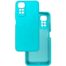Чехол накладка Silicone Cover Soft Touch ЗК Xiaomi Redmi Note 11 / Note 11s 4G аквамарин
