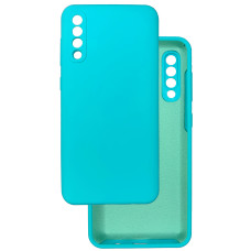 Чехол накладка Silicone Cover Soft Touch ЗК Samsung A50 / A30s Аквамарин