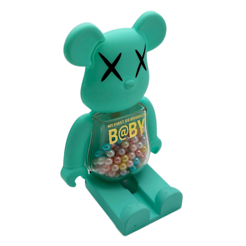 Попсокет з підставкою Ведмедик з намистинками Baby Matte тиффани